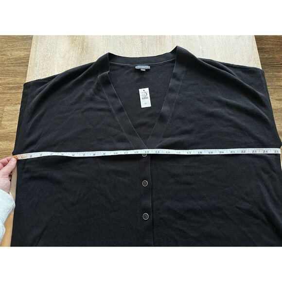 Talbots NWT Black Cardigan Cotton Blend Gold Buttons Size XL - Picture 4 of 7